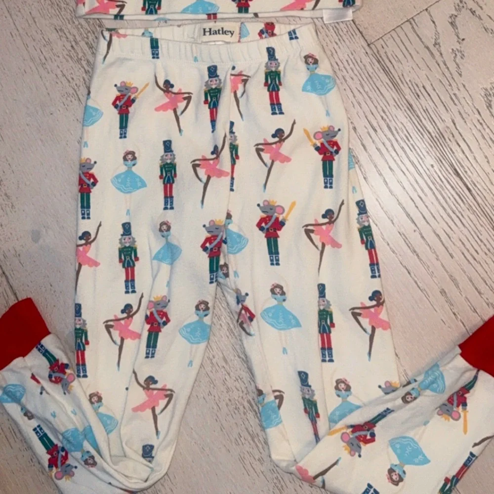 Hatley Christmas Pajamas (5) 2 pc set top & bottom nutcracker ballerina red pink - Picture 4 of 5